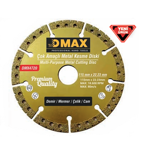 DMAX ÇOK AMAÇLI METAL KESME DİSKİ 115mm*22-23mm DMX4720